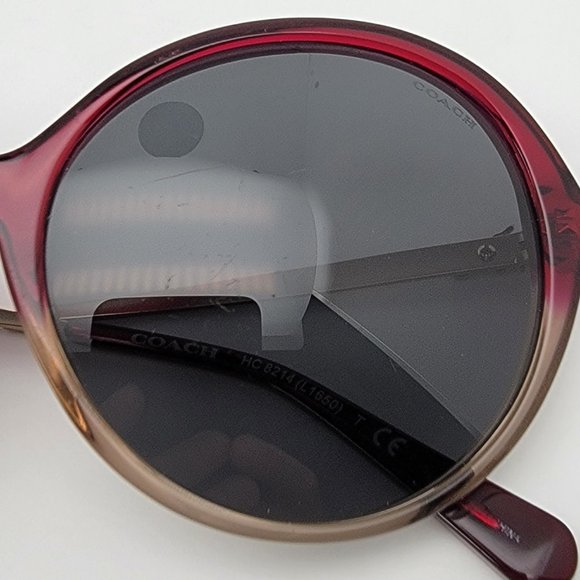 Coach HC8214 L1650 547387 Red Sand Gradient Frame Grey Lens Sunglasses w/ Case - Picture 12 of 15